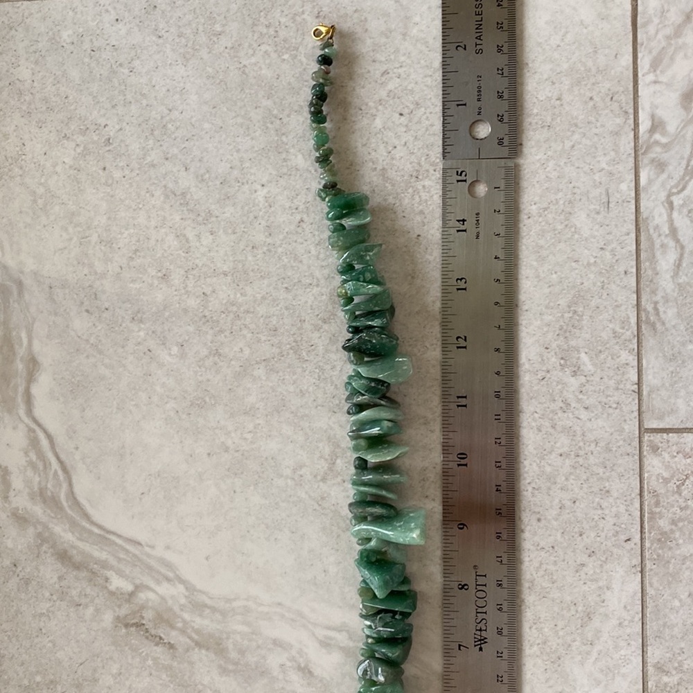 Chunky green aventurine necklace - Picture 4 of 5